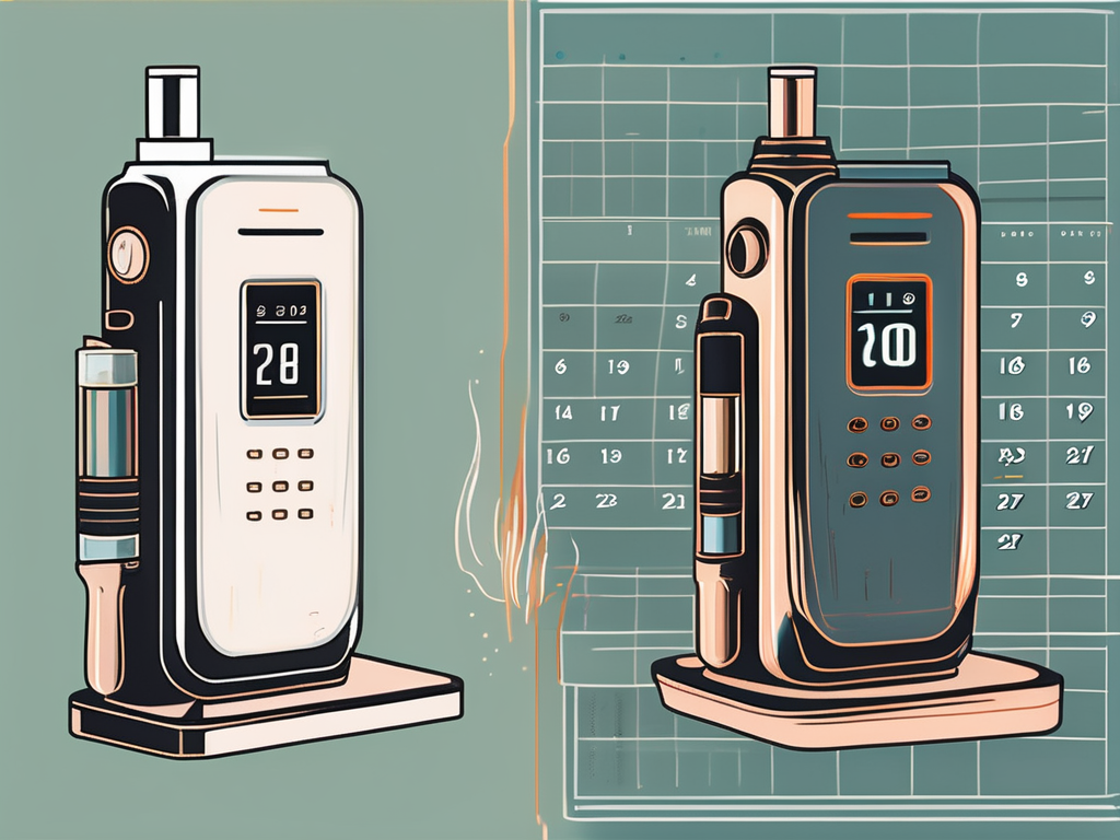 A vintage style vape device next to a modern one