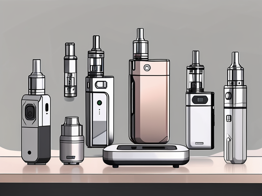 A variety of high-end vape devices in different shapes and sizes