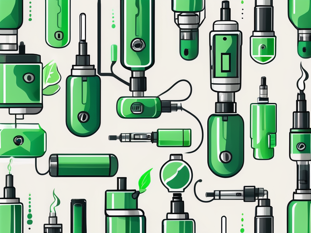 Several different types of vape devices