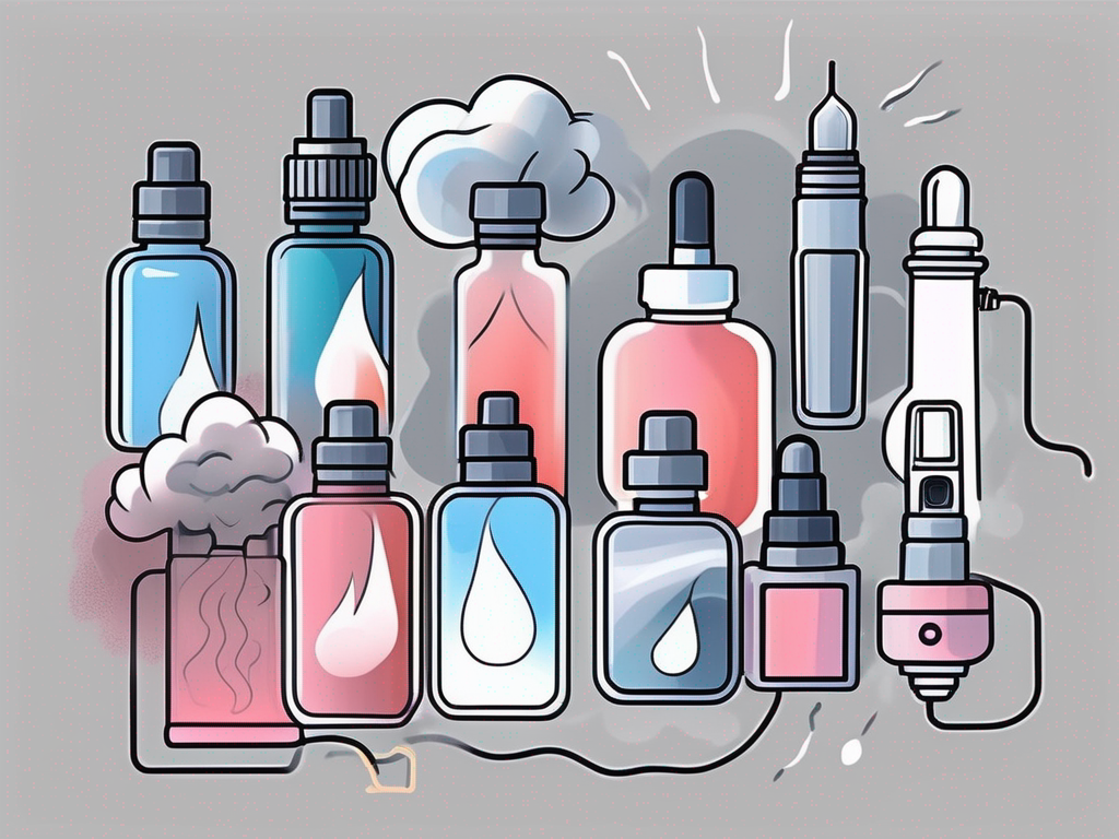 A vape device surrounded by subtle signs such as smoke clouds