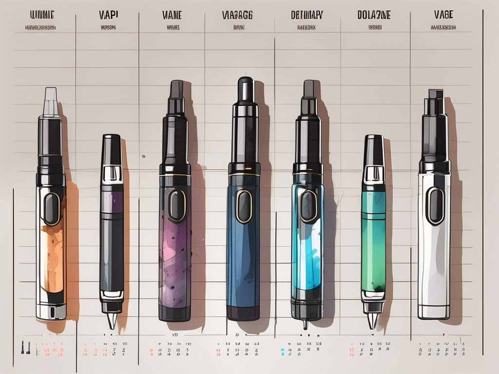 Several disposable vape pens in various stages of use