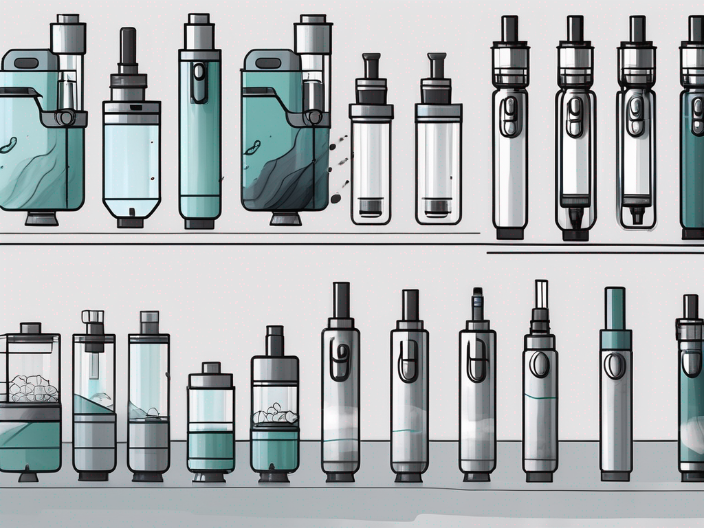 Various stages of a disposable vape's production process