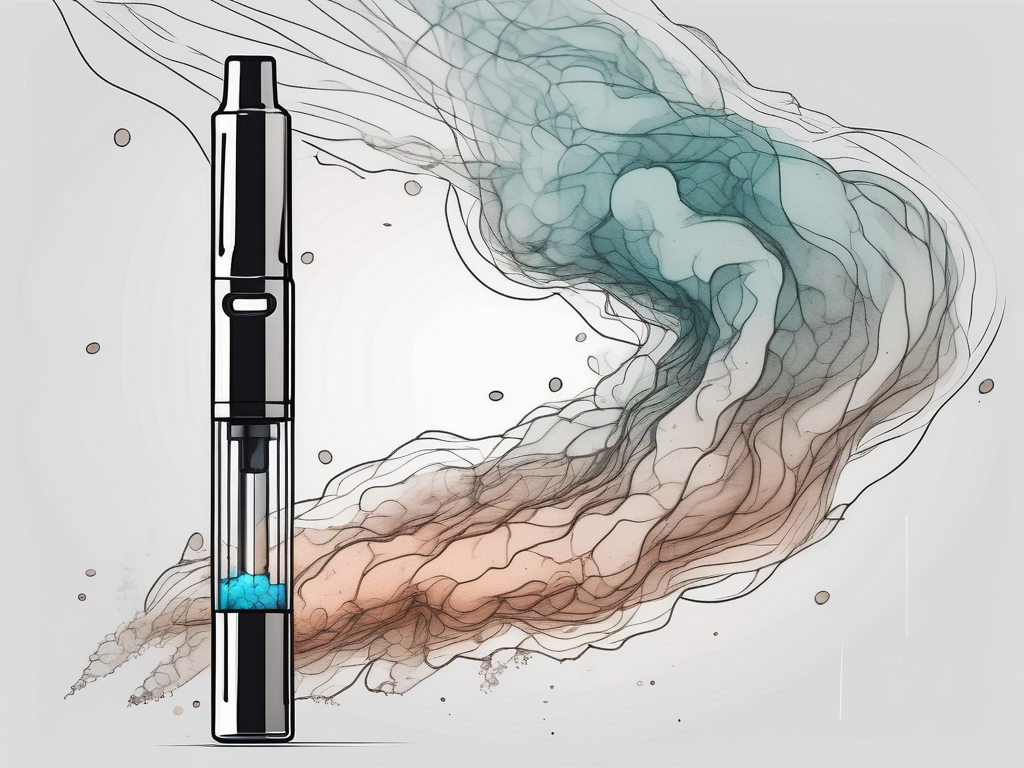 A vape pen with a visible internal structure